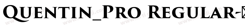 Quentin_Pro Regular字体转换